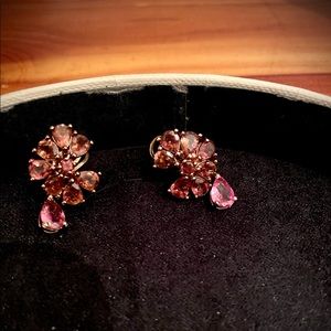 Pink Tourmaline earrings. Gold vermeil lever back. Stunning.